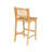 Avi Patio 29.75” Seat Height PE Wicker Bar Stools With Acacia Wood Frame