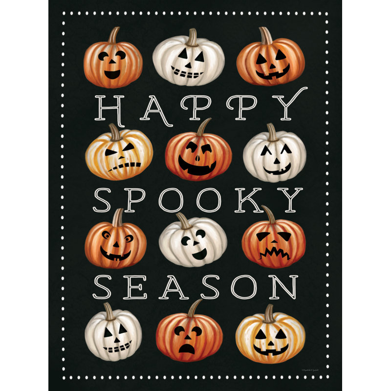 «Happy Spooky Season» Jack-O-Lanterns par Elizabeth Tyndall, H 18 po x l 12 po