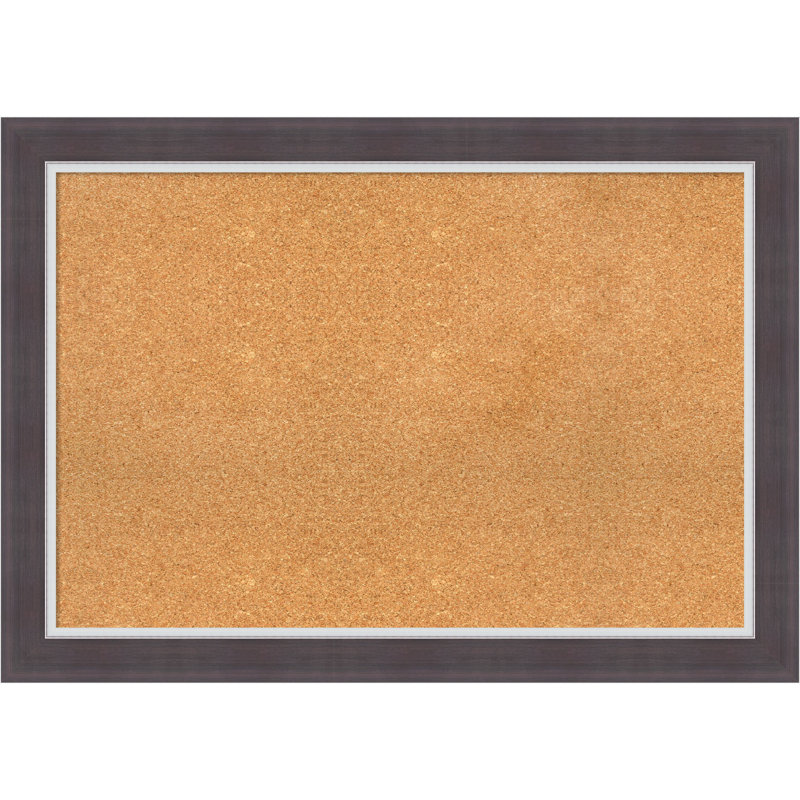 Tableau de bord Ellie Brown, cadre en liège naturel, tableau d'organisation, tableau d'affichage, H 30 po x l 42 po, Naturel