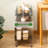 Accent Side Table with Bamboo Base-98284320