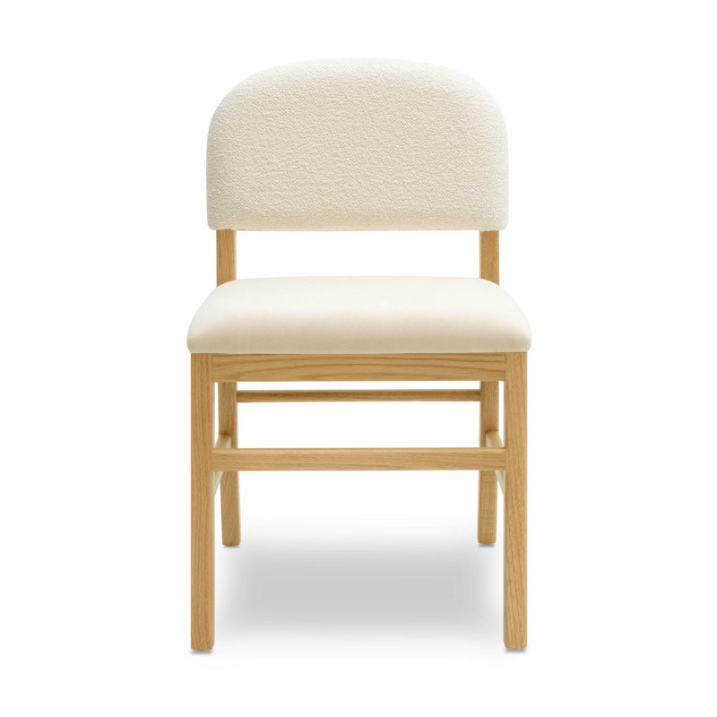 Chaise de salle à manger en velours crème Randy Performance, Crème, crème