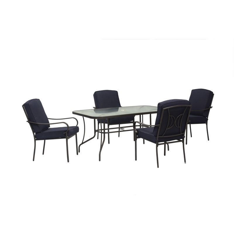 Ensemble de salle à manger rectangulaire pour 4 personnes 60 po Wortley, Bleu