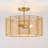 Eshe Rattan Semi Flush Mount