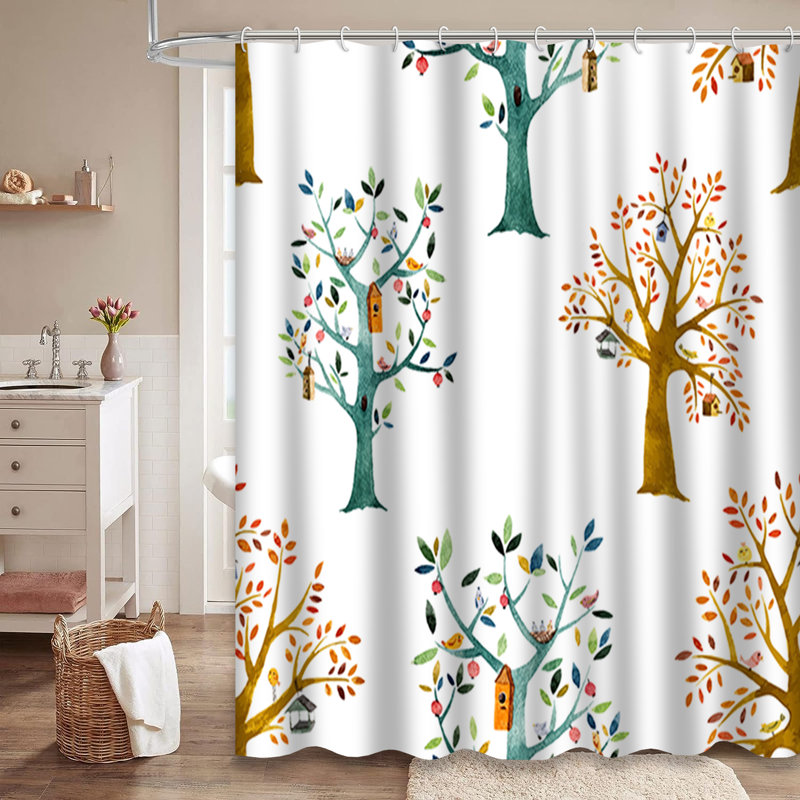 Rideau de douche avec 12 crochets, L 72 po x l 78 po