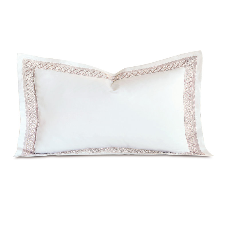 Juliet 100% Cotton Envelope Sham, White/Fawn, King