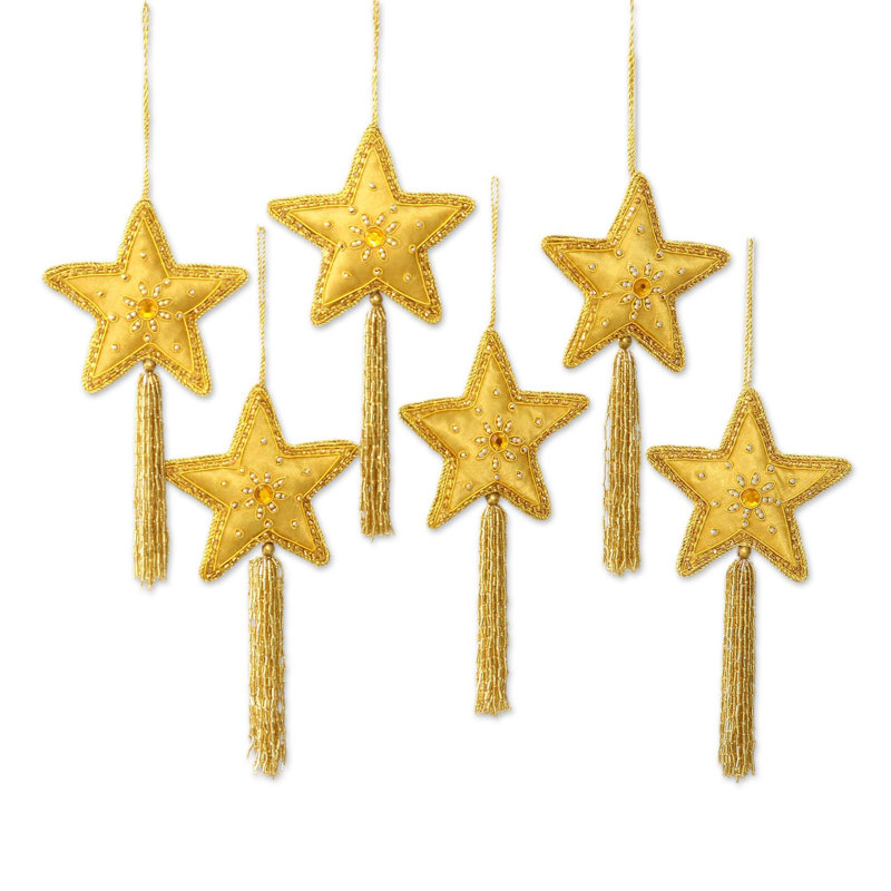 Ornement en forme d'étoile de Noël embelli