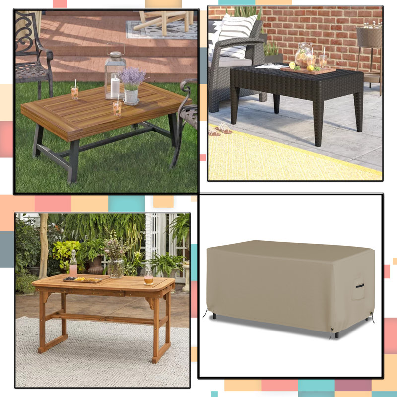 Outdoor Patio Table Cover, 24" H x 84" W x 44" D
