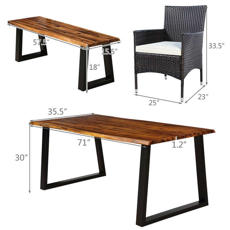 Ensemble repas avec coussins 6 pièces Serio