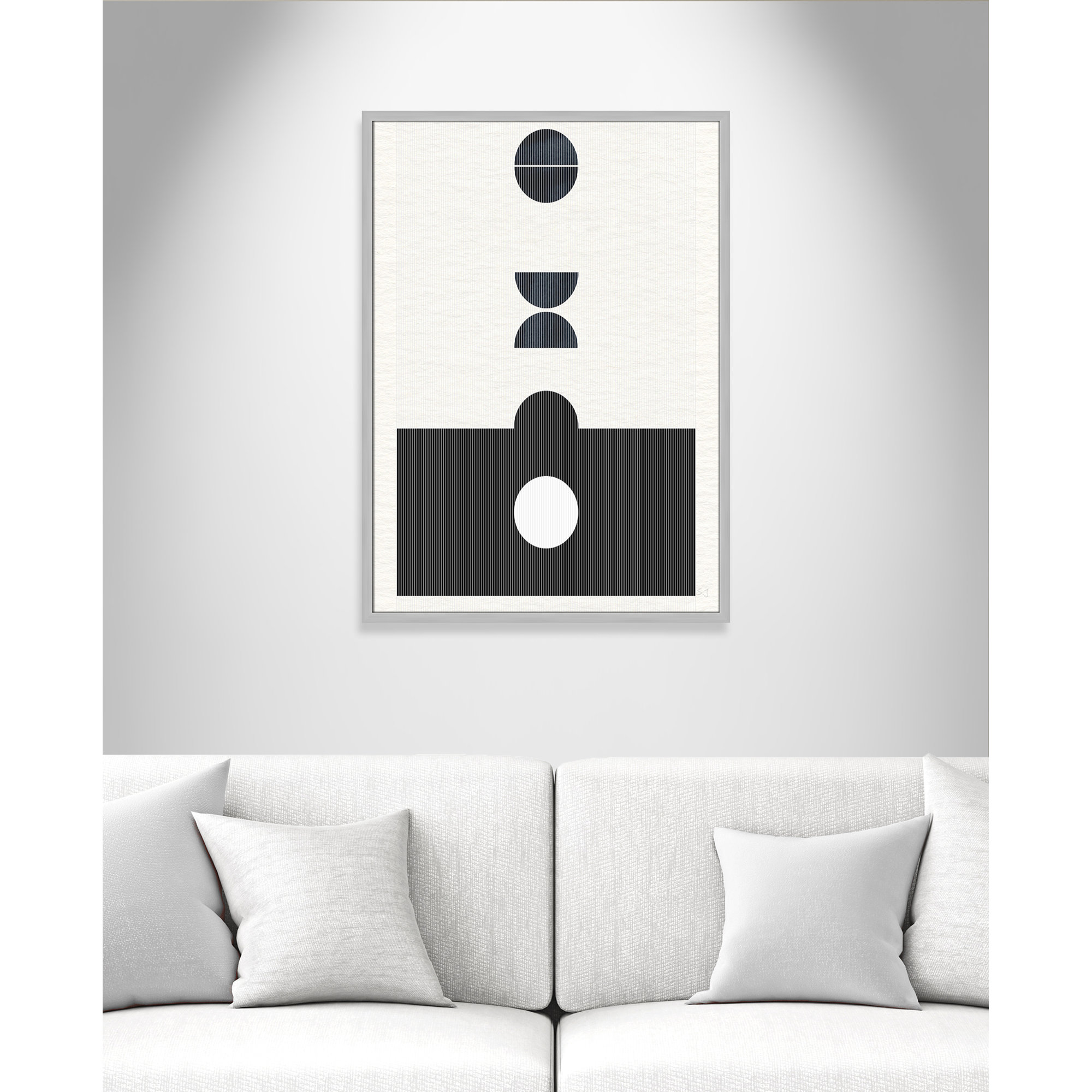 Eclipse I by Susan Jill, Matte Silver Framed, 35.5" H x 25.5" W x 0.75" D