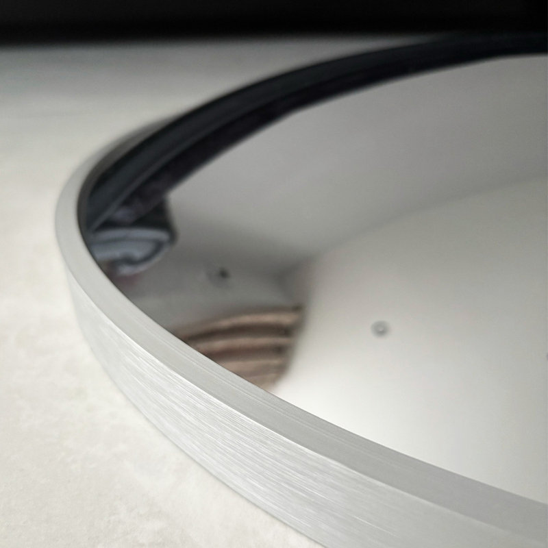 Aluminium Round Mirror, Silver