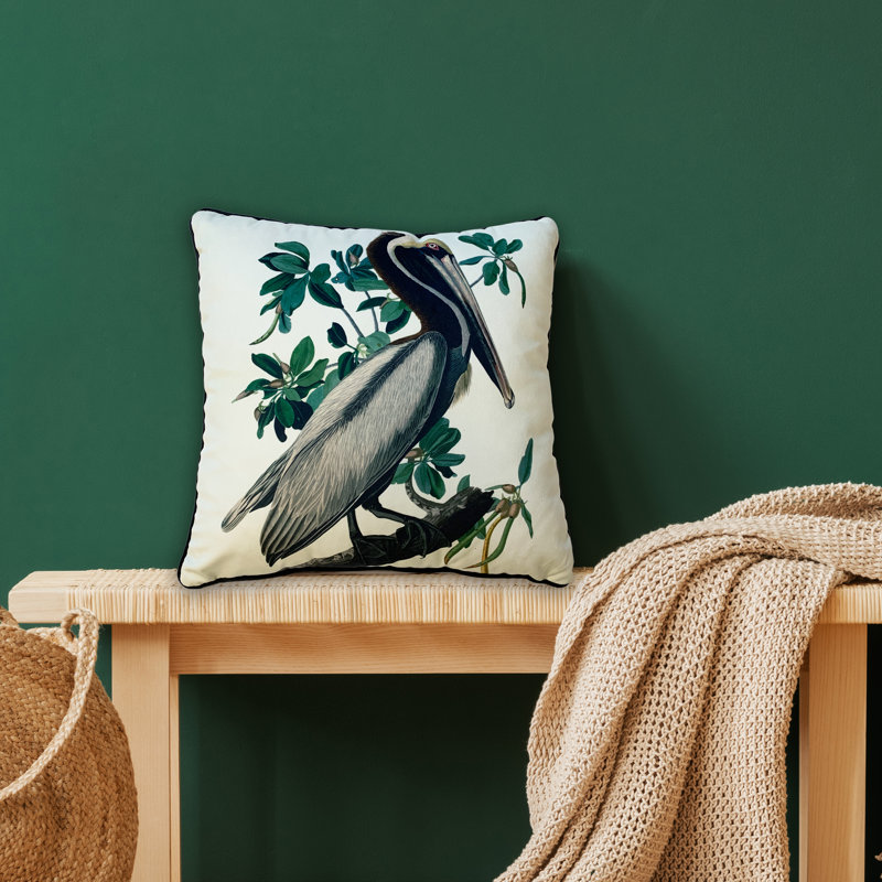 John James Audubon Brown Pelican 40x40cms cushion
