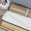 Ensemble de housse de couette crème à rayures Mid-Century orange rayé-109156695