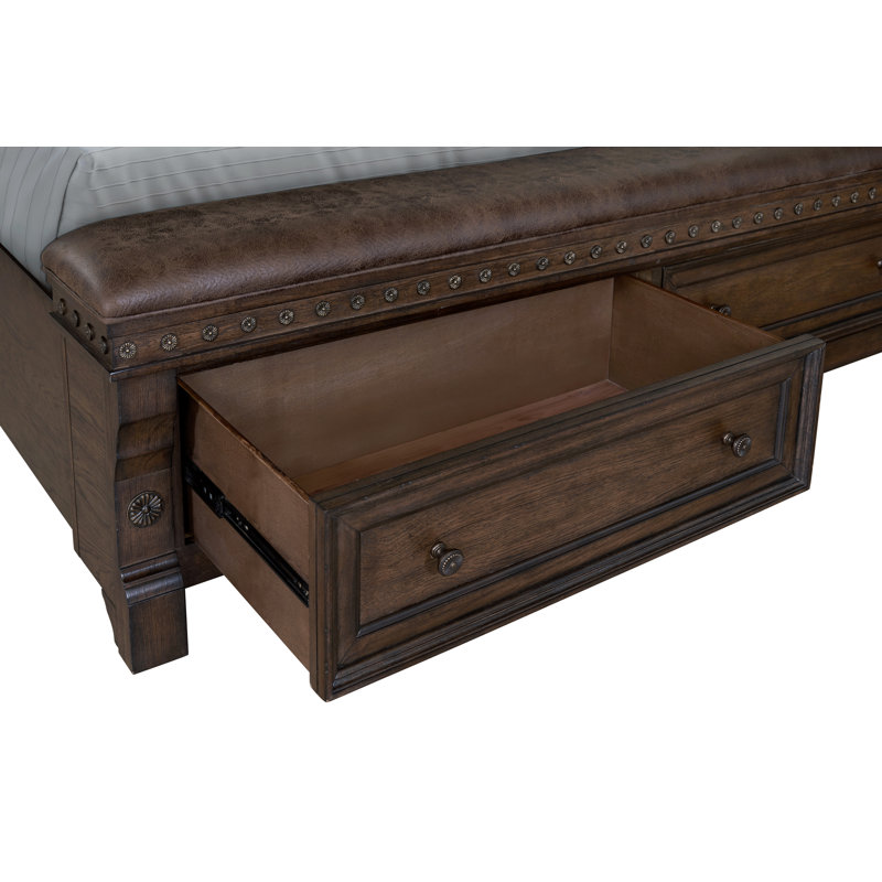 Upholstered Panel Storage Bed, Queen