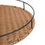 38.1cm W Woven Rattan Ottoman/Coffee Table Tray