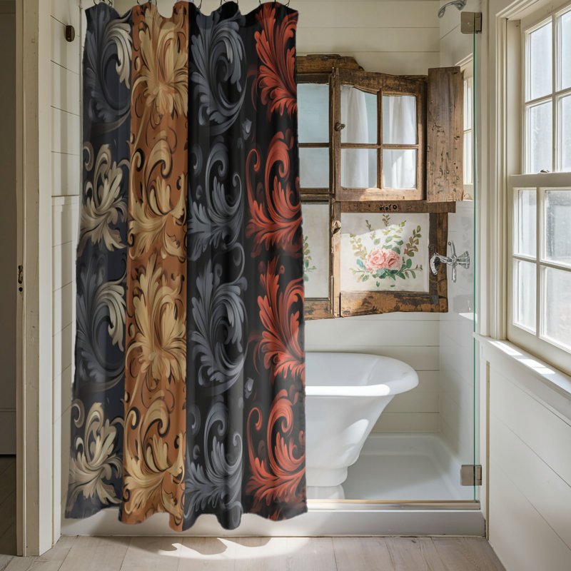 Rideau de douche Damask Perfection - Premium, H 74 po x l 71 po