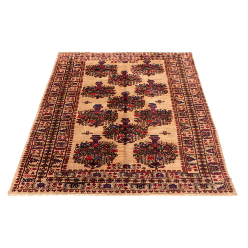 Tapis unique en laine noué à la main nouvel âge de 6 pi 7 po x 9 pi 8 po Helkai