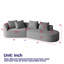 Canapé modulaire surdimensionné à large siège avec 4 coussins pour les espaces de détente dans la chambre à coucher-165692895