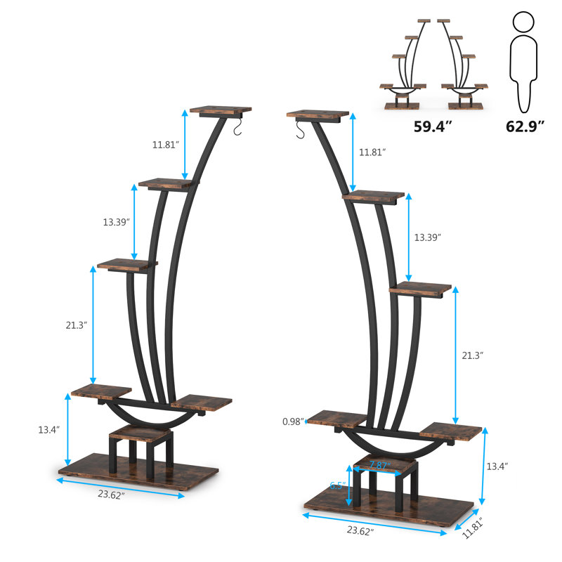 Rectangular Multi-Tiered Plant Stand