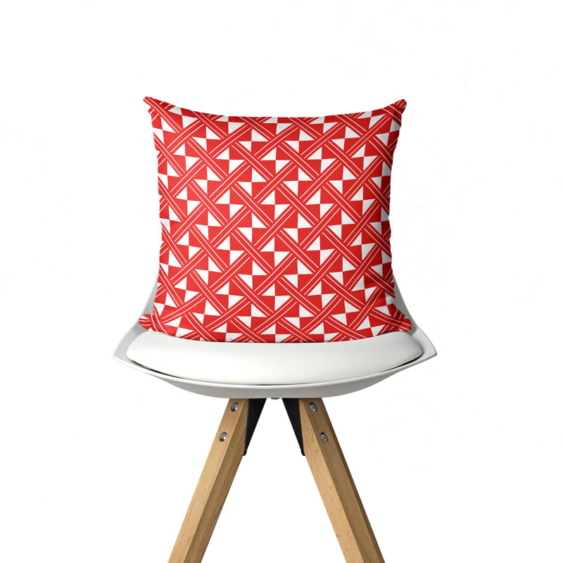 Housse de coussin d'intérieur rouge Sika, 18" x 18"