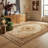 Rug Branch Faris 5' x 7' (5'3" x 7'5") Beige/Cream Persian Medallion Indoor Area Rug, Traditional, Low Pile, Stain-Resistant Carpet - Living Room, Bedroom, Dining Room, and Kitchen-30842397