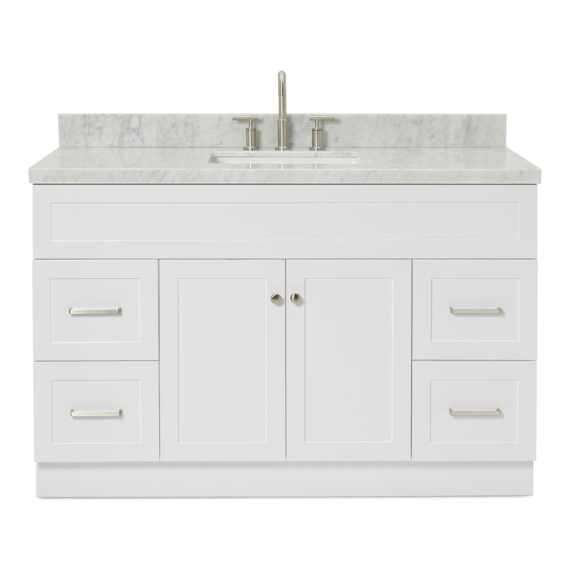 Ensemble de meuble-lavabo simple 55 po Hamlet, Blanc