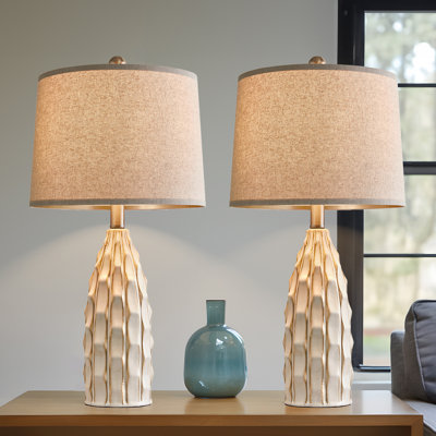 Intissar 23.75” Modern Ceramic Lamp,Suitable for Living Room,Study Room,Office,Bedside Table Lamp