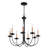 Analycia 8 - Light Steel Dimmable Chandelier