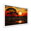 Savannah, coucher de soleil en safari africain dans les teintes 3 - Boho mosaïque, art mural