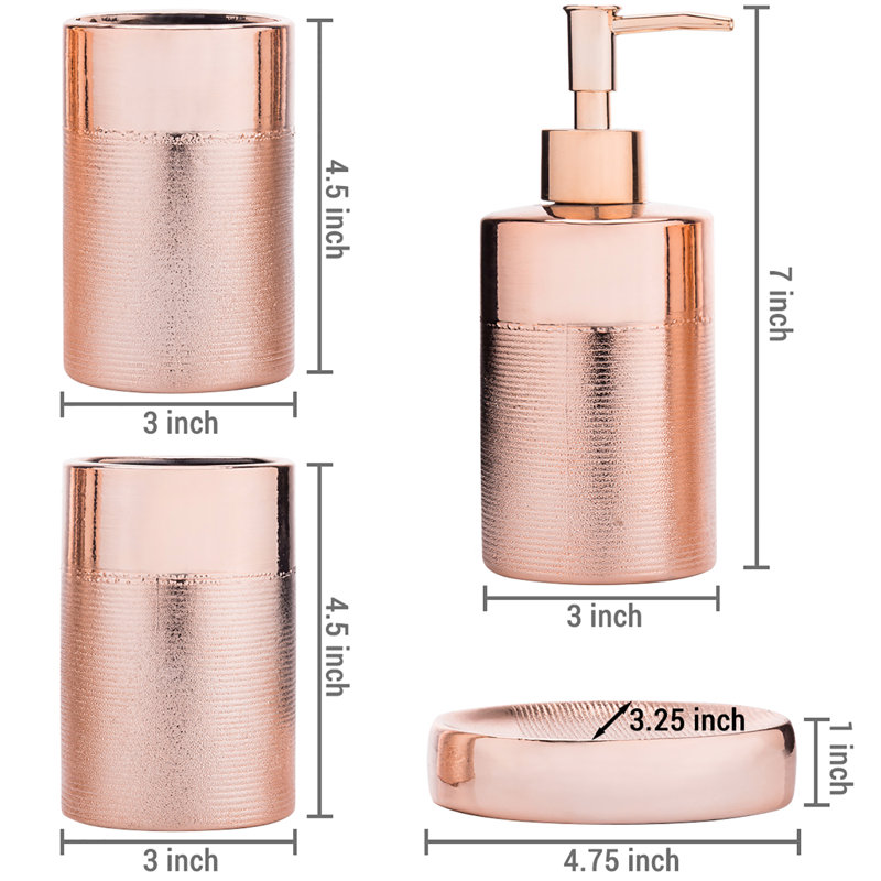 4 Piece Bathroom Accessory Set