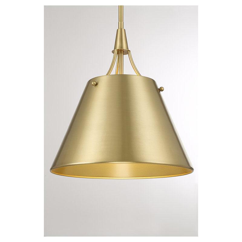 Manila 1 - Light Dome Cone Pendant in Brass, Brass