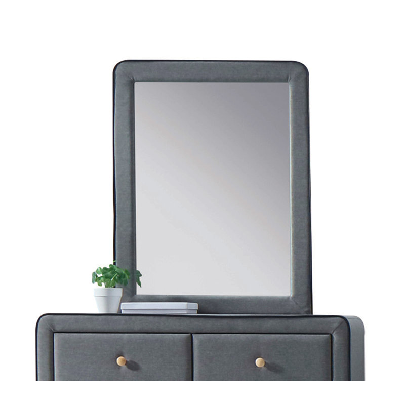 Light Gray Fabric Mirror