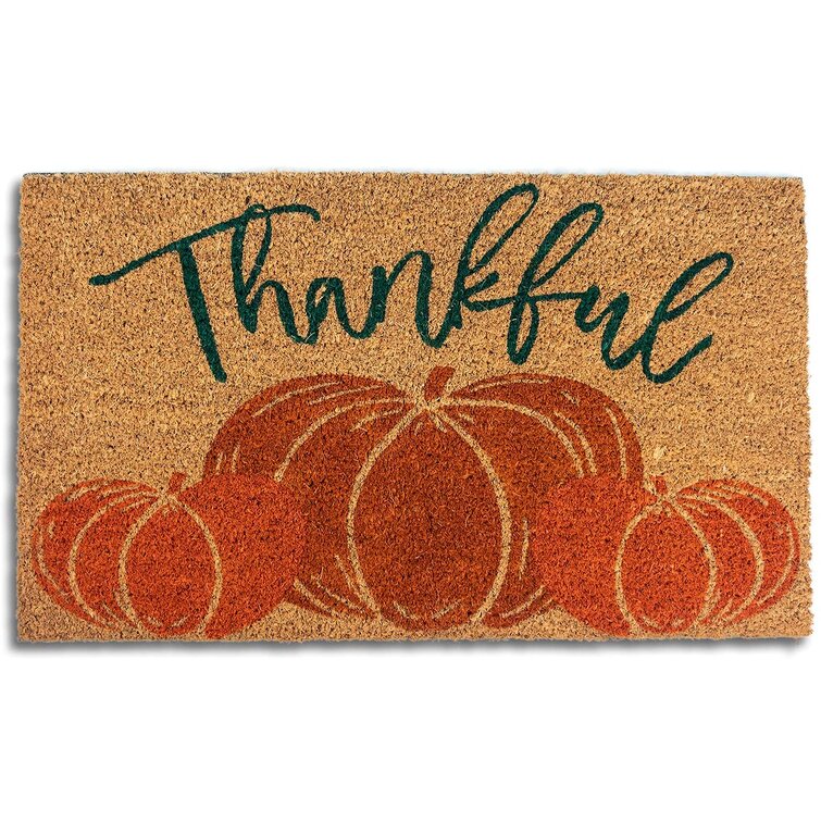 Leafy Fall Harvest Rectangular Welcome Doormat 18 x 30