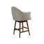 Tabouret de bar pivotant rembourré en bois massif avec siège en tissu Wasserman-1203718558-1203718546-1180167949