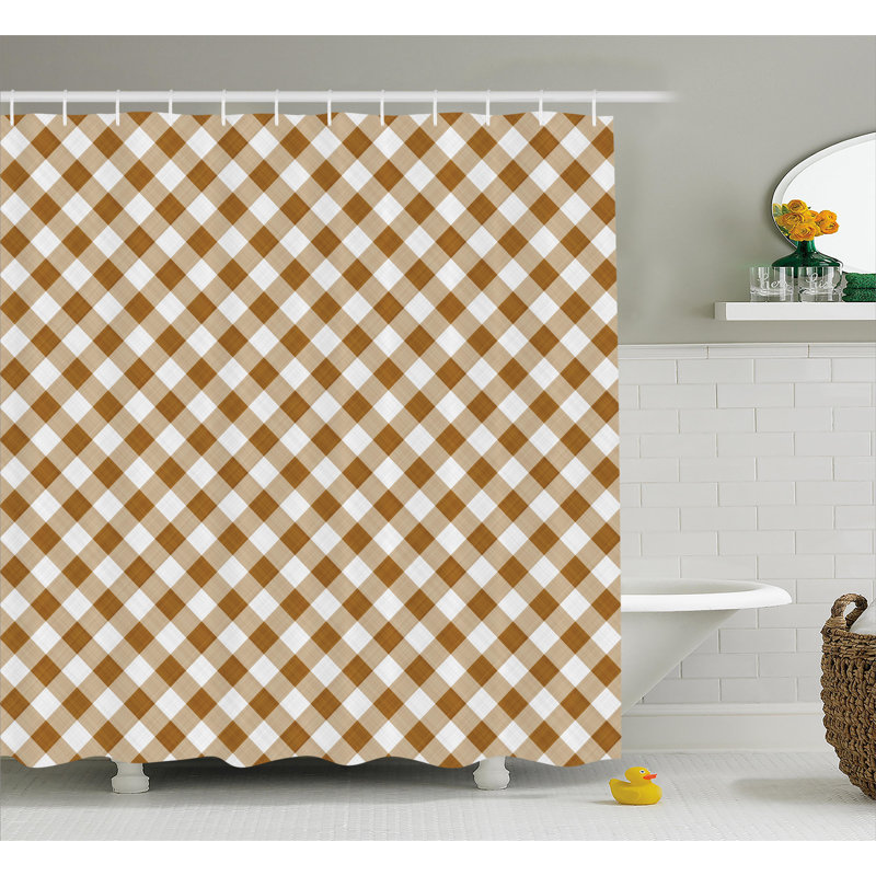 Burnabbie Shower Curtain with Hooks Included, 69" W x 75" L