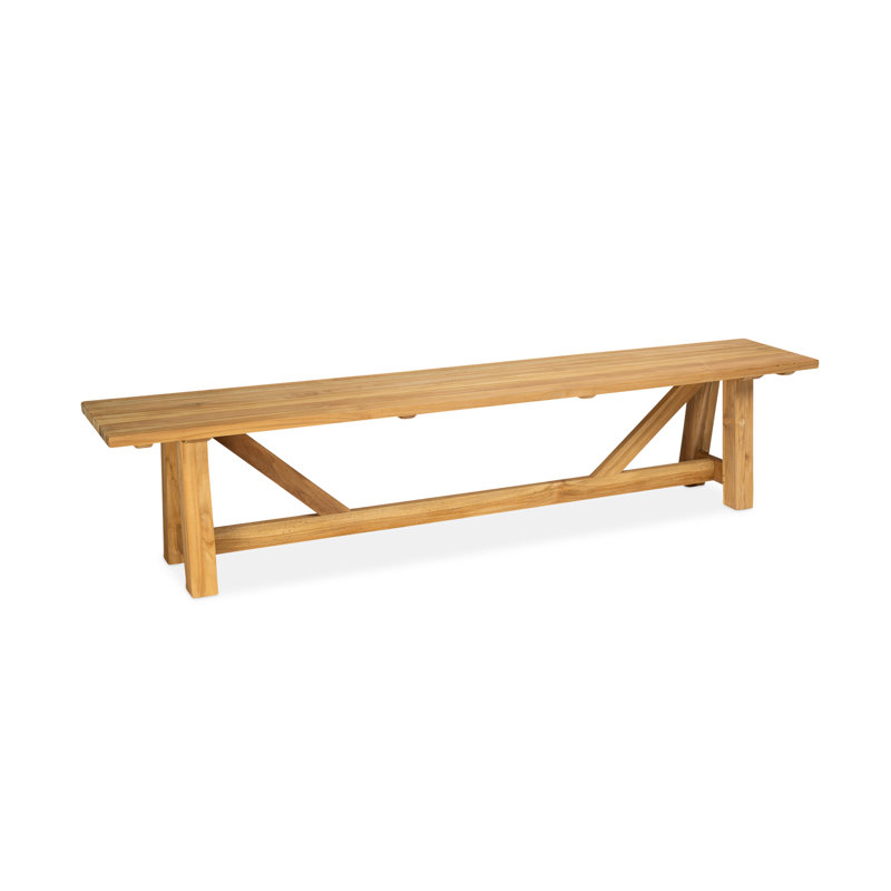 Banc de pique-nique en bois Romulus, Naturel