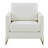 Lincoln Modern Leather Accent Chair with Gold Stainless Steel Base – Contemporary Boxy Armchair, Single Seater Side Chair for Living Room, Bedroom, Office & Lounge-797541873-724137640