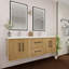Meuble-lavabo mural 60 po avec double évier en acrylique renforcé Victoria-97880889