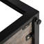 Table basse contemporaine avec rangement en verre trempé et structure en métal, structure stable, structure industrielle unique en X avec charge de 220 lb, matériau, surface lisse, largeur 38,94 po-1035832166