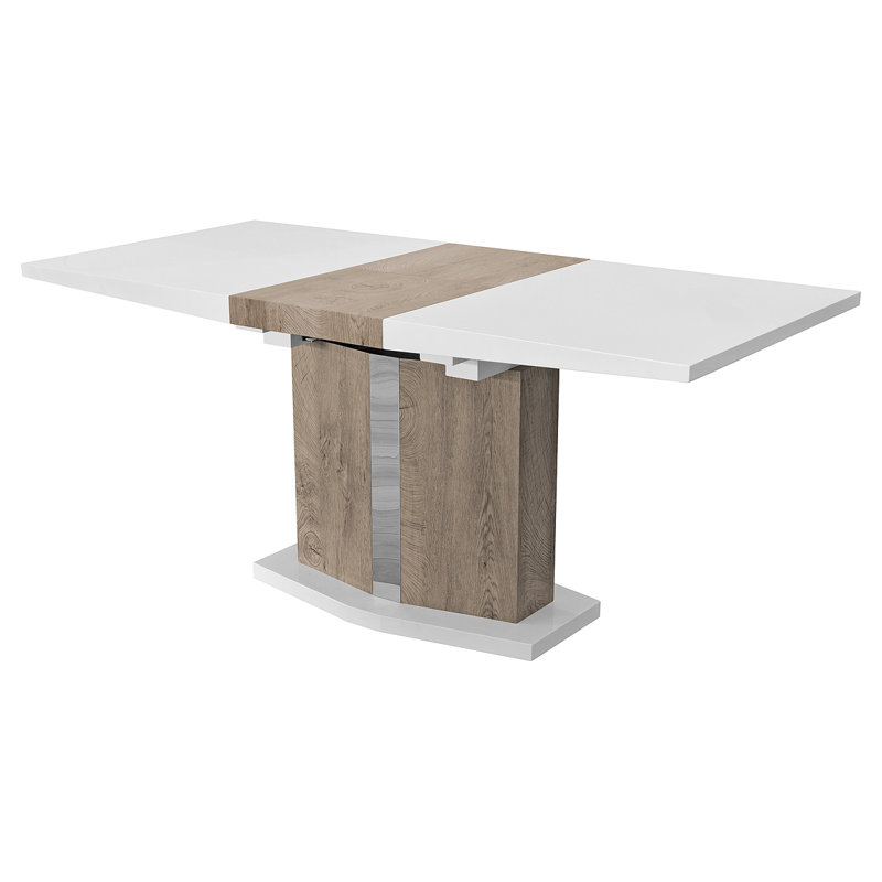 Grado Extendable Dining Table, White//Wood Effect
