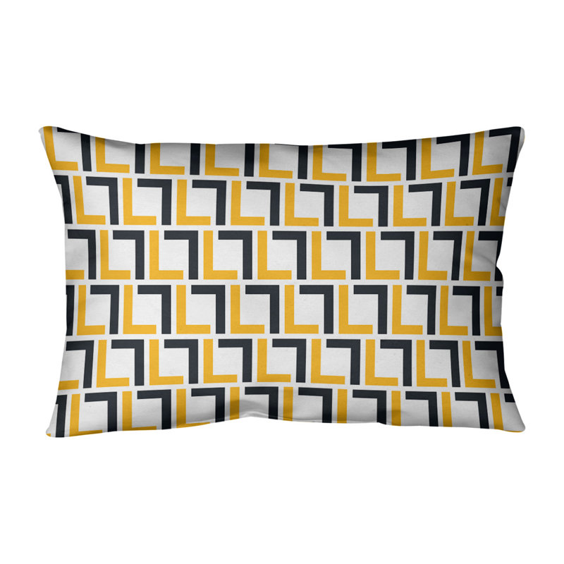 Housse de coussin rectangulaire Pittsburgh Football Luxury, Blanc / Doré / Noir, Simili daim