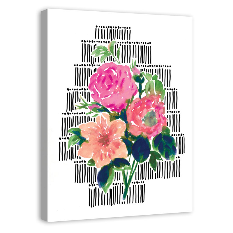 Wild Flower Bouquet - reproduction sur toile, H 24 po x l 18 po, Toile tendue