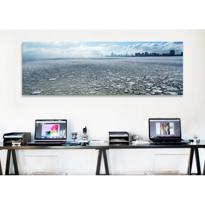 " Frozen Lake With A City In The BackgroundLake Michigan, Chicago, Illinois, USA " by Panoramic Images