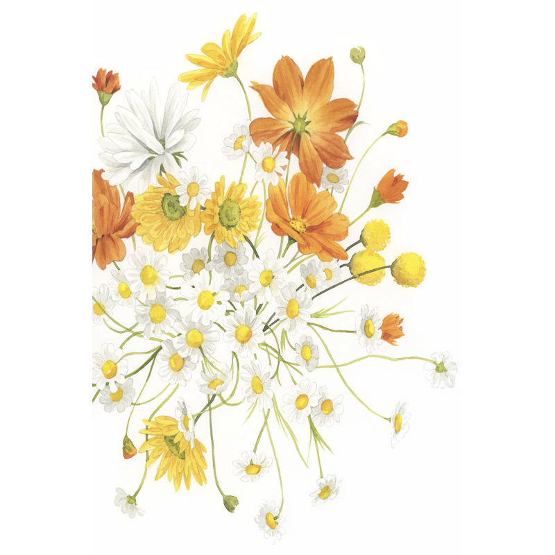 Sunny Wild Bouquet I 1 Piece Wrapped Canvas Wall Art, 122cm H x 81cm W x 3.8cm D