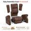 95.5 cm Wide Faux Leather Lift Assist Wing Chair Recliner