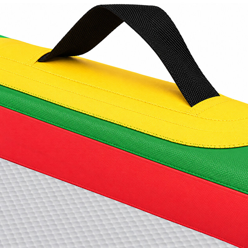 Tapis de gymnastique gonflable Balconera 5 m x 1 m x 10 cm, motif Noël rouge et vert, en PVC, avec pompe électrique