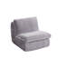 Chaise ergonomique stable en velours côtelé gris avec repose-pieds