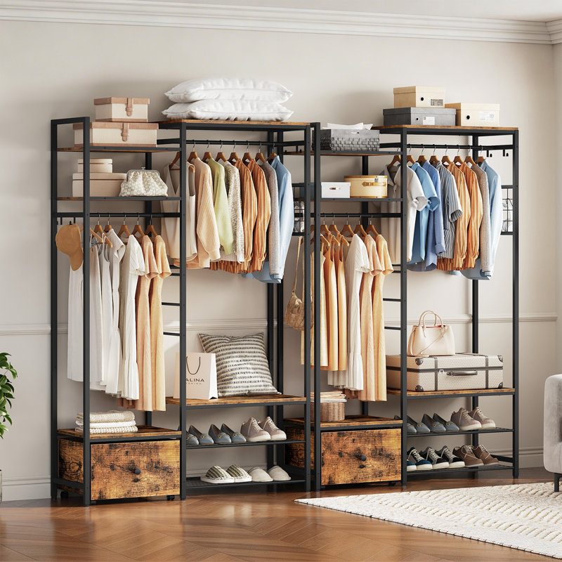 Porte-vêtements en bois manufacturé 47,5 po