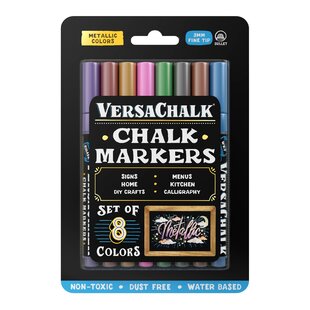 Liquid Chalk Markers, 30 Colors Premium Window Chalkboard Neon Pens,  Including 4 Metallic Colors, Painting and Drawing for Kids and Adults,  Bistro & Restaurant, Wet Erase - Reversible Tip