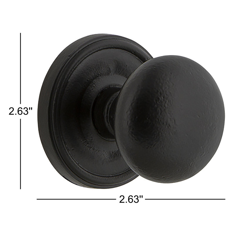 Ageless Iron Loch Rosette with Keep Knob, 2.75