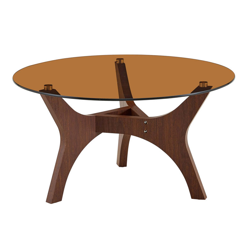 Space-Saving Mid-Century Modern Glass Coffee Table